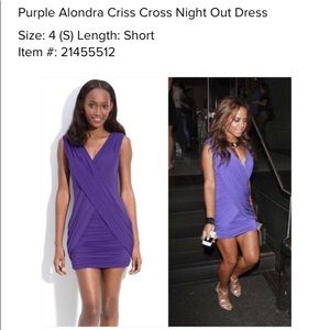 BCBG Purple Alondra Criss Cross dress